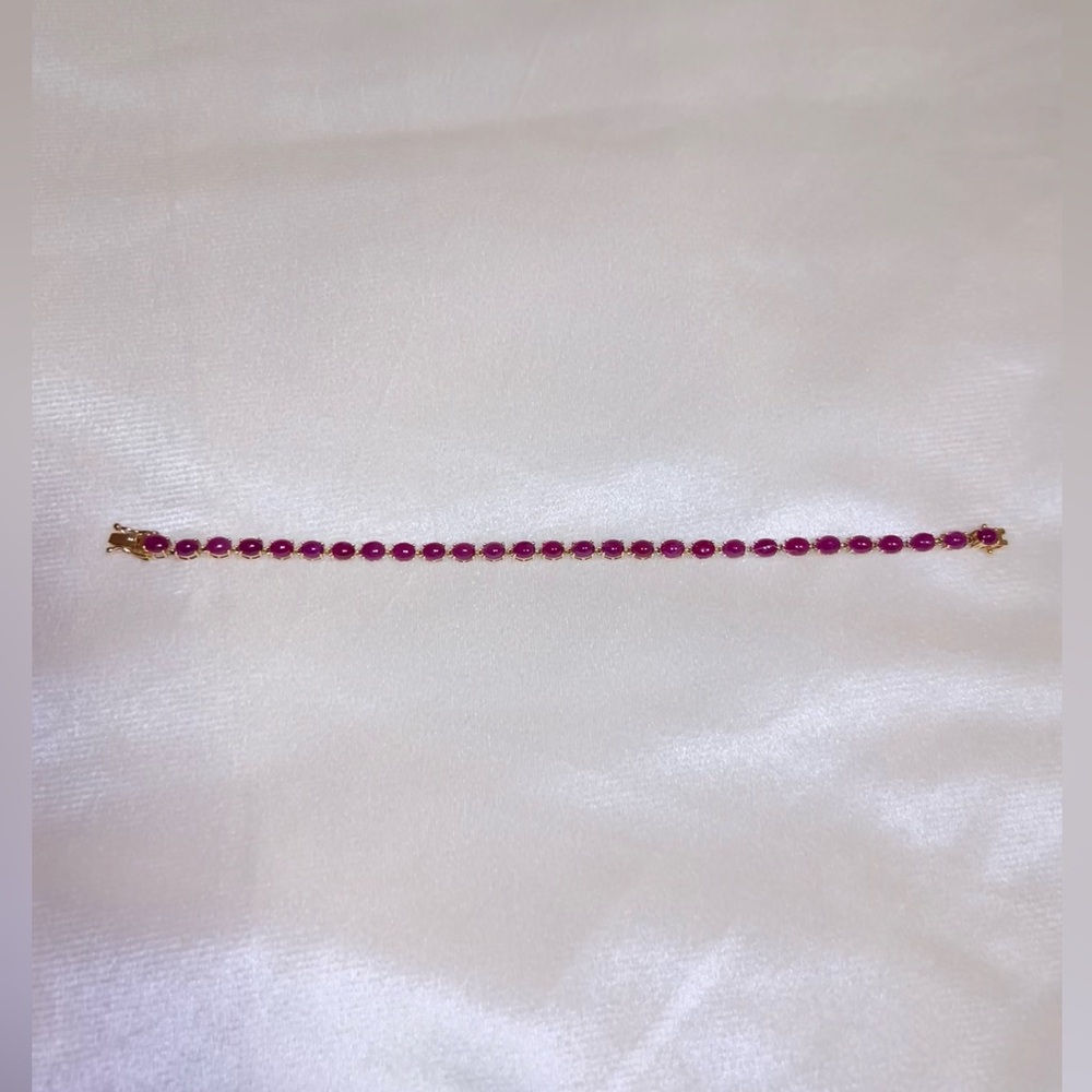 Natural Ruby and 14K Gold bracelet
